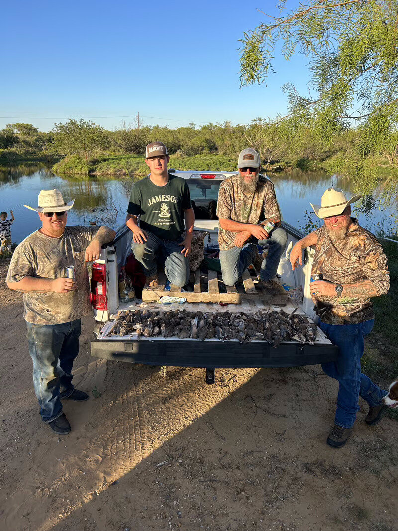 Truck bed full of dove after a West Texas opening-day hunt